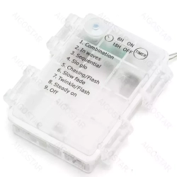 Lampki choinkowe gwiazdy i śnieżynki na 3 baterie AA 100LED 10m Multikolor